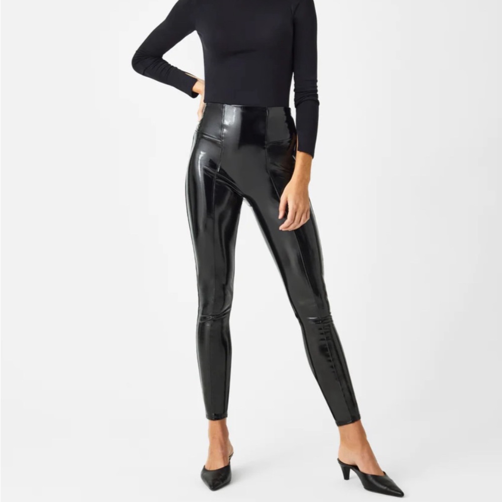Spanx Faux Patent Leather Leggings